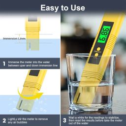 ACU-CHECK All-New pH Meter for Water - High Accuracy Digital pH Tester (0.01 Precision) with UL Certification and 3 pH Calibration Powders - Ideal for Home Water, Hydroponics, Aquariums, Pools image 3