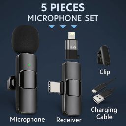 NAKY Wireless Lavalier Microphone | Noise Cancellation Mic | Plug & Play Design | Crystal Clear Audio for Reels, YouTube, Vlogging | Long Battery – Compatible with Android Type-C & iPhone. image 4