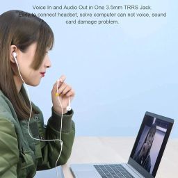 INICIO USB External Sound Card Adapter [ Plug & Play NOT for TV/CAR ] 2 in 1 USB to 3.5mm Headphone and Microphone Jack CTIA Audio Mic Stereo for Windows Mac Linux PC Laptops Desktops PS4 image 3