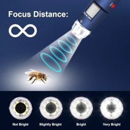 HD 2MP USB Digital Microscope 40X to 1000X Portable Magnification Endoscope Camera with 8 LEDs Aluminum Alloy Stable Stand for OTG Android Mac Windows 7 8 10 11 Linux image 3