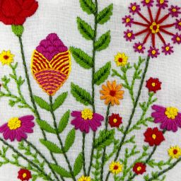 Embroiderymaterial Kit For Beginners & Kids To Learn Basic Cross Stitch Embroidery/Digital Printed Cloth Fabric, Instructions Papers, Threads & Needles All Materials Included, Multicolor image 5