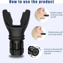 Breathing Exercise Device Breathing Trainer Portable For Lungs With Resistance Adjustable, Lung Trainer With Excellent Quality Silicone, Easy To Clean And Use, Improve Breathing Capacity And Endurance image 2