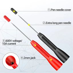 amiciTools Needle Attachment for Test Probes, 600V/10A Non Destructive Multimeter Needle Tip for Checking Small PCB Components image 1