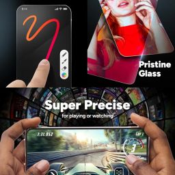 Tempered Glass Screen Protector Compatible For Google Pixel 6A (Black) Edge To Edge Full Screen Coverage With Easy Installation Kit, Pack of 1 image 1