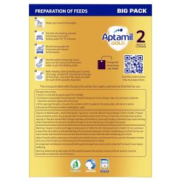 Aptamil Gold Infant Formula Milk Powder for Babies - Stage 2 (6-12 Months) - with Prebiotics and DHA - 1.2 kgs - Large Pack image 5