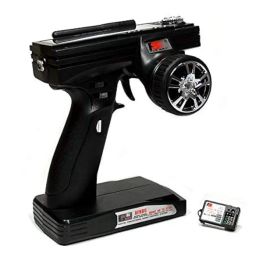 Flysky #gt3b-2.4g fs-gt3b digital 3ch 2.4ghz tx & rx lcd transmitter & receiver- Multi color image 1