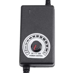 VTS Adapter, AC-DC Adapter 3-12V 2A Motor Speed Controller with Adjustable Power US Plug, image 4