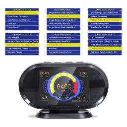 XPR3SS KW206 Automobile 2in1 OBD2 Scanner & Auto On-board Computer Guage with Digital display OBDII Scanner Fuel Consumption Water Temperature Gauge Speedometer HUD image 3