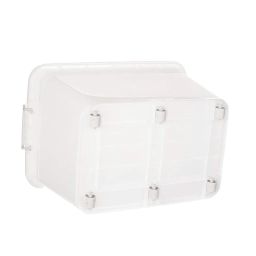 NOW & ZEN 110 Litre Large Plastic Container Multipurpose Stackable Storage Box with Lid, Handles, & Wheels | Dimensions: (LxWxH): (70 x 51 x 45) CM | Semi-Transparent image 3