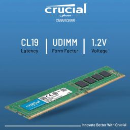 Crucial Basics 8GB DDR4 1.2v 2666Mhz CL19 UDIMM RAM Memory Module for Desktop, Green image 2