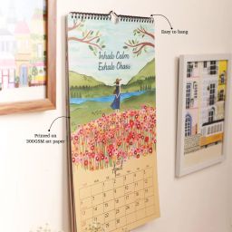 Mindful Reflections Wall Calendar 2025 (New Illustrations) by The Spring Palette | Theme – Personal Growth and Self-Care | 10" x 16" large size wall calendar | Notes, scheduling and planning image 5