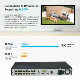HIKV DS-7616NI-Q2/16P 16 Channel 16 PoE 4K Network Video Recorder NVR, Embedded Plug & Play, H265+, Up to 4K Resolution, Support Upgrade, International Original English Version, Hik-Connect(NO HDD) image 4