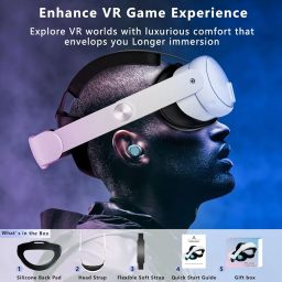 Saqico Head Strap for Meta Quest 3,Comfort Adjustable Elite Strap Replacement for Oculus Quest 3 Reduce Pressure,Soft Cushion VR Headset Accessories For Longer immersion in Virtual Reality Video Games image 5