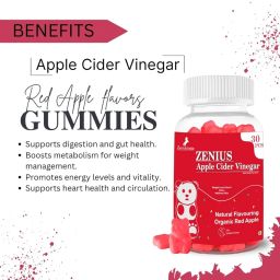 Apple Cider Vinegar Gummies, Red Apple Flavour, 30 Pieces, for Digestion and Weight Loss image 2