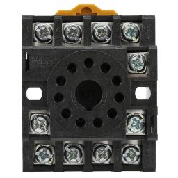 JQX-10F/JTX-2C Relay Base Socket, Black, 11 Pin, Screw Terminals, Normally Open, 7A, 250V AC, V1/V0, QSn6.5-0.1, H62, Rail/Socket Mount, General Purpose Relay image 5