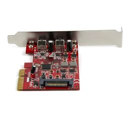 StarTech.com PCIe USB 3.1 Card - 2X USB C 3.1 Gen 2 10Gbps - PCIe Gen 3 x4 - ASM3142 Chipset - USB Type C PCI Express Card (PEXUSB312C3) image 2