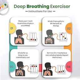 Paramount 3 Ball Spirometer | Lung Exerciser | Respiratory Exerciser | Breathing Exercise | Respirometer | Breath Measurement System | Deep Breathing Lung Exerciser | Washable, Hygienic & Detachable- Pack Of 1 ( White ) image 3