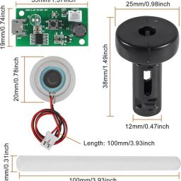 SYMFONIA DIY Mini Mist Maker Fogger USB Kit Mist maker circuit Board for Electronic DIY Projects With User Manual image 1