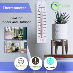 RCSP Wall Mounting Room Thermometer With Hook For Home, Portable Lightweight Thermometer for Indoor & Outdoor | Easy Operation Durable Thermometer with C & F Scale & High Accuracy | PACK OF (1) image 3