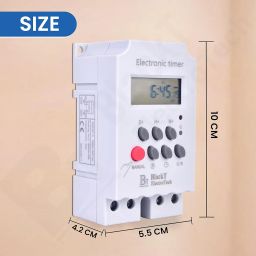 Blackt Electrotech BT41D4 : Digital Timer Switch Relay DIN Rail, 25 Amps Programmable Automatic On/Off (Single-Phase) image 4