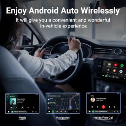 OTTOCAST Wireless Android Auto Adapter Convert Wired to Wireless Adapter, 5Ghz WiFi Easy Installation Plug & Play, Only for OEM Wired Android Auto Cars image 4