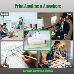 Rongta Inkless Portable Printer Wireless for Travel, Thermal Printer Support 8.5'' x 11'' & A4 Thermal Paper, Bluetooth Compatible with Android/iOS & Laptop for Home Use (Avocado Green) image 5