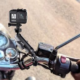 Sounce Action Camera Aluminium Alloy Holder Compatible with Gopro & All Action Cameras Bike Mount with Two 360° rotational Angle for Bike Motorcycle and Bicycle (Handlebar Attachment) image 5