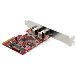 StarTech.com PCIe USB 3.1 Card - 2X USB C 3.1 Gen 2 10Gbps - PCIe Gen 3 x4 - ASM3142 Chipset - USB Type C PCI Express Card (PEXUSB312C3) image 1