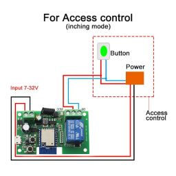 NAVKAR SYSTEMS Wi-Fi Switch Smart 1CH Relay Module DC5V 12V 24V Self-locking RF433 Receive Garage Door Opener Compatible with Alexa (Pack of 1) image 3