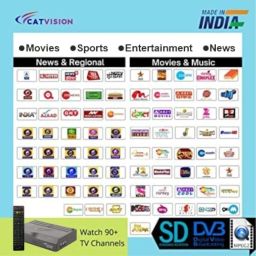 Catvision Doordarshan Freedish MPEG 2 Standard Definition Set Top Box for FreeDish 90+ Channels | BIS Approved image 2