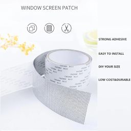 Hocimit Mosquito net patch repair TAPE | Strong Adhesive & Waterproof Window Mosquito net Covering Mesh Tape for Door Tears Holes Screen Patch Repair (200Cm X 5CM) (Multicolor) image 3