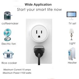 Sparkleiot Zigbee Smart Plug Outlet Mini Remote Voice Control with Alexa, Compatible withPhilipsHue Google Home SmartThings Hub Required 4-Pack image 3