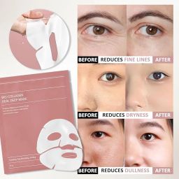 Bio-Collagen Real Deep Face Mask, Hydrating Overnight | Hydrogel Face Mask | Pore Minimizing, Elasticity Improvement, 34g (Pack of 1) image 5