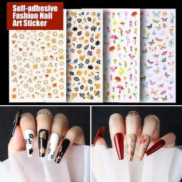 H-STYLE STORE Nail Art Kit, Glitter Stickers Brushes Set with Dotting Tools, Gems, Striping Tape for Beginners image 4