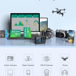 KEXIN 256GB Micro SD Card with SD Adapter, microSDXC UHS-I U3 V30 A1 Memory Card, 90MB/s Read 30MB/s Write, 4K/8K UHD High Speed TF Card for GoPro, DSLR Camera, Drone, Android Phone (1 Pack) image 4