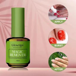 Professional Nail Care Kit, Magic Gel Polish Remover 15ml, Cuticle Oil and Tools, Quick 3-5 Minutes Removal image 5