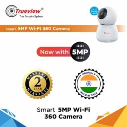 Trueview 5MP Smart CCTV Wi-fi Home Security Camera with Pan Tilt 360° View, 2 Way Talk, Cloud Monitor, Motion Detect, Supports SD Card Up to 256 GB, Night Vision (5MP-Robot) image 1