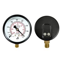 "Ji" Japsin Instrumentation Vacuum Gauge, Dial Size 2 1/2" (63 mm), Range -760 mmHg to 0 with Dual Scale of -30 Inhg to 0, Direct Mounting Bottom Entry, Connection 1/4" BSP (M) image 2