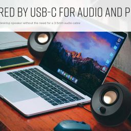 Creative Pebble V3 Minimalistic 2.0 USB-C Desktop Speakers with USB Audio, Clear Dialog Enhancement, Bluetooth 5.0, 8W RMS with 16W Peak Power, USB-A Converter Included (White) image 3