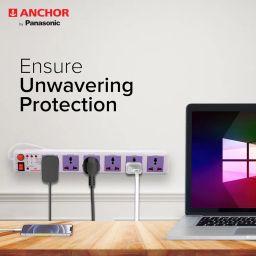 Anchor by Panasonic 6 way Universal Socket with Single Switch | 6 Way Extension Board with 1.5 Mtr Extension Cord | Multi Plug Socket for Home Wall, Office (22579) image 3