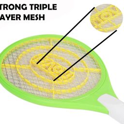 320 Mosquito Killer Racket with led Torch Bug Zapper Racket, Insect Fly Killer, Mosquito Repellent Electric Swatter Unique 3-Layer Safety Mesh Multi Colour image 4