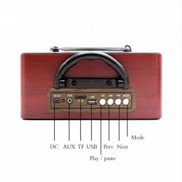 MEIER M-111BT Portable Antique Radio Nostalgic Wooden Retro FM Radio With AM | FM | SW Band Frequency, USB | SD | TF Card Slot, AUX and Bluetooth Remote Modern Feature Vintage Radio (White) image 2