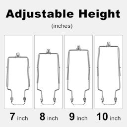 Lamp Harp Kit, 7 8 9 10 inch Adjustable Lamp Shade Holder, Hardware Parts Included Harp Frame and Finials, Standard Saddle, E14 E26 E27 Light Base UNO Fitter Adapter, Lamp Bracket Accessories (Silver) image 1