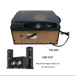 10 in 1 Multi Function OEM Brand Player Cassette Deck,CD,Vinyl(33,45,78 RPM),FM,SD,Bluetooth funtions Recording to USB/SD(Record Live Streaming of Apple Music & Amazon Music & Audio to USB). image 3
