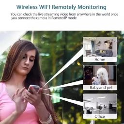 TECHNOVIEW WiFi 1080p Wired Small Size Camera Hd Audio Video Recording Work with Power Dc 5V 24 Hours Working Security Camera Digital Video Recorder Mini - Black image 4