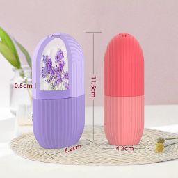 Commence face Ice Roller silicon | Ice Cube Roller for Glowing Skin, Improve Puffy Eyes, Remove Dark Circle, Pore Shrink, Face Beauty Skin Care | Reusable & Unbreakable (Multicolour) (Multicolor-10) image 2