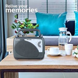 Philips DL167/94 Portable/Hand Carry Radio with MW/SW/FM Bands, Telescopic Aerial, 2xR20 Battery & Optional 3V DC Power, 4Ω Speaker Impedance, Tuning & Band Selection, Portable Radio Receiver image 2