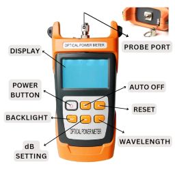 Corslet Vtc-830 Fiber Optical Power Meter Laser Cable Db Tester Optic Ftth Telecom Catv High Power Test Ftth+25 To-50Db Fc/Sc Power Meter Optical Fiber,Telecom Tester(2000 Counts,Blue)Battery_powered image 2