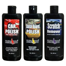 Kangaroo® Car Care Kit (Car Polish + Dashboard Polish + Scratch Remover) 200 ML Each + 2 Sponge Fast and Easy to Use image 4