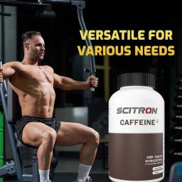 SCITRON Caffeine 200mg | Insane Focus & Powerful Energy Boost for Peak Performance | 100 Capsules image 3